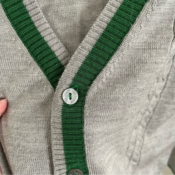 👗 EEUC BLUE BEAR 4T TODDLER GIRL CARDIGAN GREY / GREEN PREPPY NICHOLAS & BEARS - Picture 5 of 6